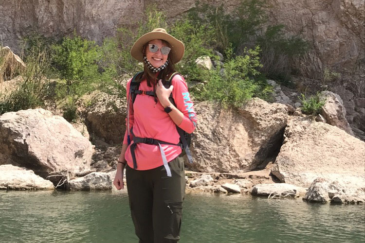 University of Louisiana at Lafayette geology major Abby Watson during a field camp experience