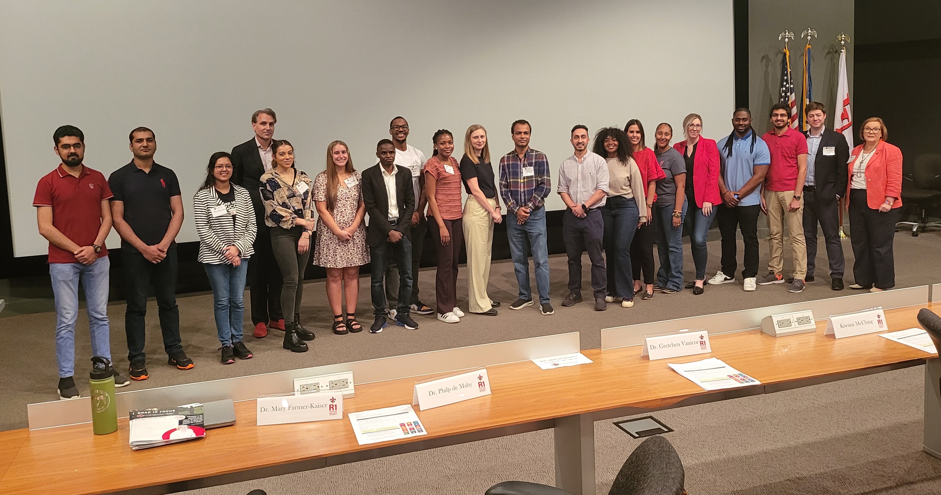 Sustainable Development Research Grants Recipients posing