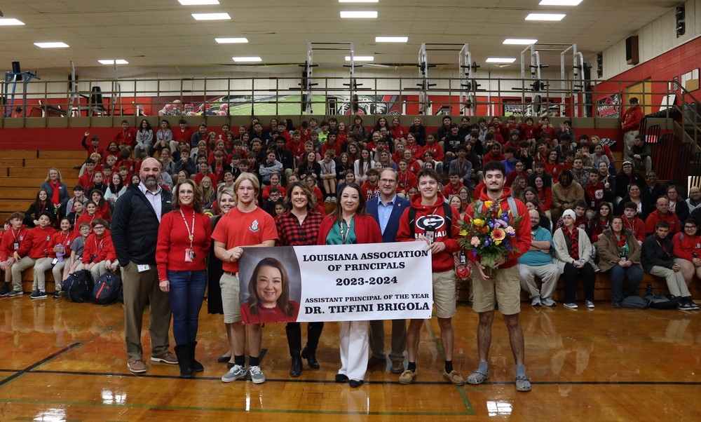 MEd Alum Tiffini Brigola being honored as Louisiana's Assistant Principal of the Year