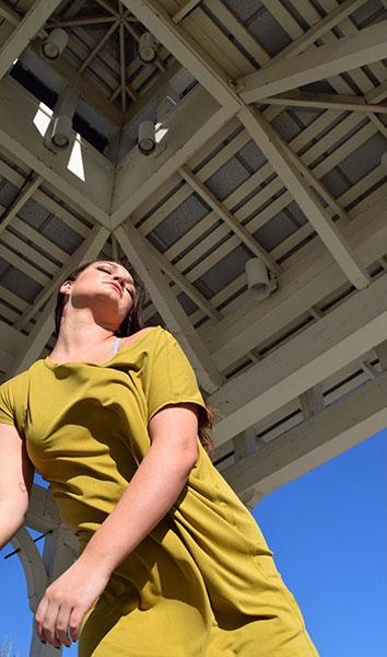 University of Louisiana at Lafayette dance major Natalie Kojis performed on campus and around the city.