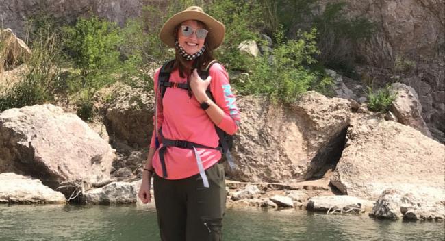 University of Louisiana at Lafayette geology major Abby Watson during a field camp experience