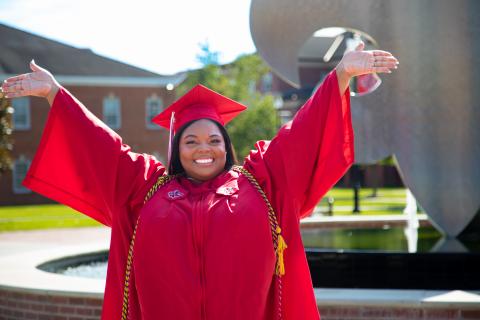 Sheila Abraham graduated from one of UL Lafayette's online bachelor's degree programs. The University is ranked #49 for its bachelor's online. 