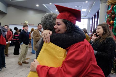 Miranda Wiles Domec following commencement 